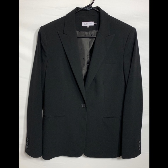 calvin klein women's black blazer